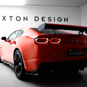 [Carbon] Maxton Carbon Spoiler With Internal Brackets Uprights + LED for Chevrolet Camaro SS Mk6 Facelift