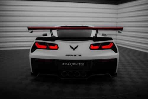 [Carbon] Maxton Carbon Spoiler With Internal Brackets Uprights + LED za Chevrolet Corvette Stingray / Grand Sport C7