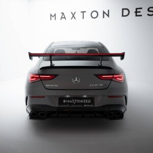 [Carbon] Maxton Carbon Spoiler With Internal Brackets Uprights + LED for Mercedes-Benz CLA Coupe C118 / C118 Facelift