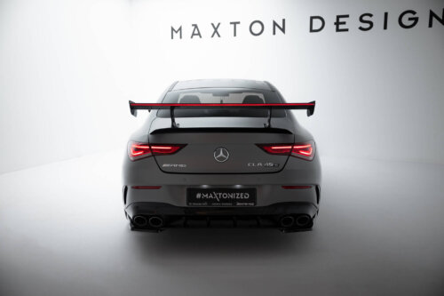 [Carbon] Maxton Carbon Spoiler With Internal Brackets Uprights + LED for Mercedes-Benz CLA Coupe C118 / C118 Facelift