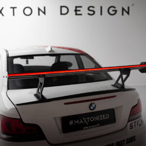 [Carbon] Maxton carbon spoiler with internal brackets V.1 + LED for BMW 1 M E82