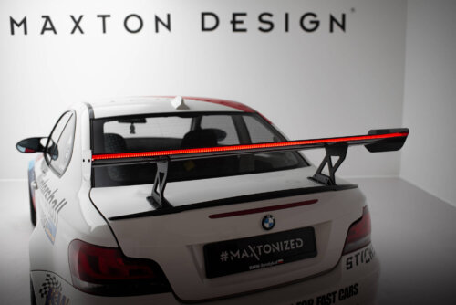 [Carbon] Maxton carbon spoiler with internal brackets V.1 + LED for BMW 1 M E82
