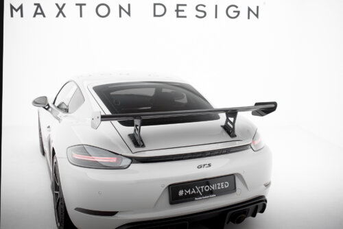 [Carbon] Maxton carbon spoiler with internal brackets V.1 for Porsche 718 Cayman 982c