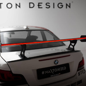 [Carbon] Maxton carbon spoiler with internal brackets V.2 + LED for BMW 1 M E82