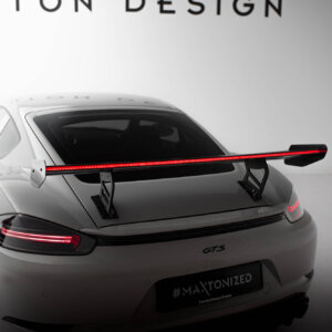 [Carbon] Maxton carbon spoiler with internal brackets V.2 + LED for Porsche 718 Cayman 982c