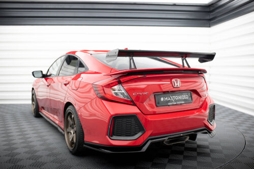 [Carbon] Maxton carbon spoiler with upper swan-neck mounting for Honda Civic SI Mk10
