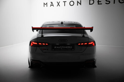 [Carbon] Maxton carbon spoiler with upper swan-neck mounting + LED for Audi A5 / A5 S-Line / S5 / RS5 Coupe F5 / F5 Facelift