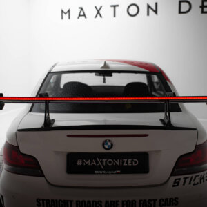 [Carbon] Maxton carbon spoiler with upper swan-neck mounting + LED for BMW 1 M E82