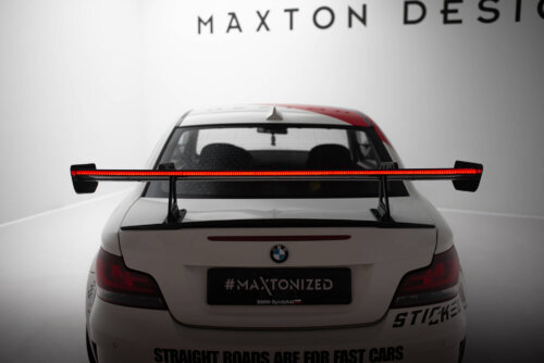 [Carbon] Maxton carbon spoiler with upper swan-neck mounting + LED for BMW 1 M E82