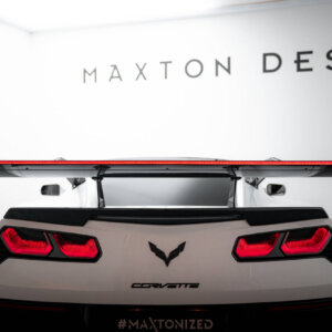 [Carbon] Maxton carbon spoiler with upper swan-neck mounting + LED for Chevrolet Corvette Stingray / Grand Sport C7