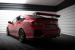 [Carbon] Maxton karbon spojler s gornjim swan montažnim sustavom + LED za Honda Civic SI Mk10