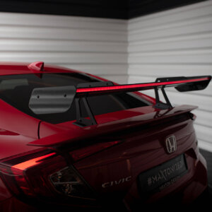 [Carbon] Maxton carbon spoiler with upper swan-neck mounting + LED for Honda Civic SI Mk10