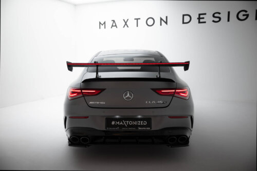 [Carbon] Maxton carbon spoiler with upper swan-neck mounting + LED for Mercedes-Benz CLA Coupe C118 / C118 Facelift