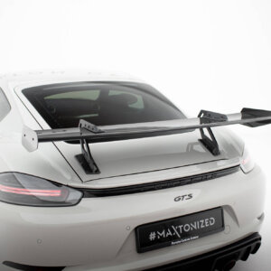 [Carbon] Maxton carbon spoiler with upper swan-neck mounting V.1 for Porsche 718 Cayman 982c