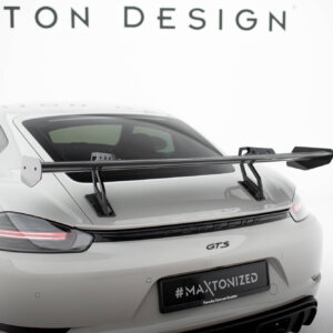 [Carbon] Maxton carbon spoiler with upper swan-neck mounting V.2 for Porsche 718 Cayman 982c