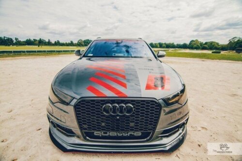 Maxton FRONT RACING SPLITTER AUDI A6 C7 S-LINE (2 splitters = 1 set)