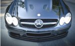 Maxton front splitter for MERCEDES CLK W209 BLACK (SL BLACK SERIES LOOK)