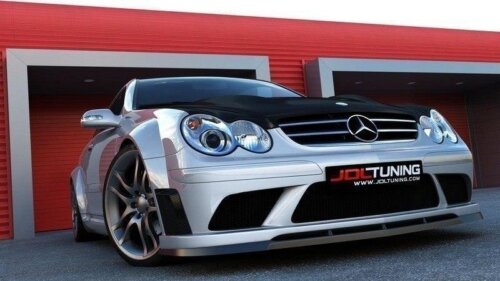 Maxton front splitter for MERCEDES CLK W209 (FOR ME-CLK-209-BLACK-F1 BUMPER)