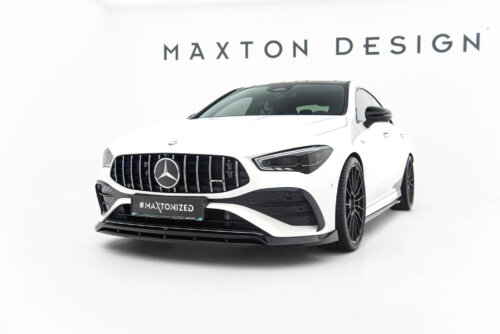 Maxton front splitter for Mercedes-AMG CLA 35 Coupe / Shooting Brake C118 Facelift / X118 Facelift