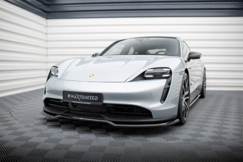 Maxton front splitter for Porsche Taycan / Taycan 4 / Taycan 4S / Taycan GTS Mk1