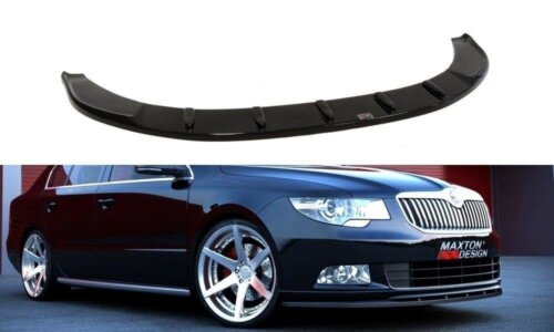 Maxton front splitter for Skoda Superb Mk2 (For Sport Front Bumper Spoiler)