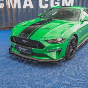 Maxton prednji splitter V.1 + Flaps za Ford Mustang GT Mk6 Facelift