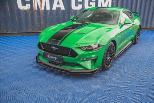 Maxton front splitter V.1 + Flaps for Ford Mustang GT Mk6 Facelift
