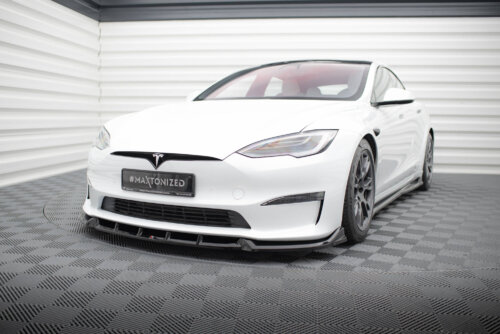 Maxton front splitter V.1 for Tesla Model S Plaid Mk1 Facelift