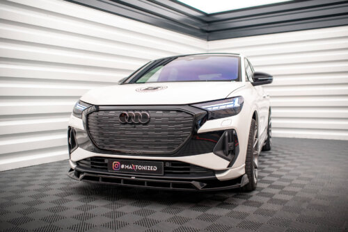 Maxton front splitter V.2 for Audi Q4 e-tron Sportback S-line Mk1