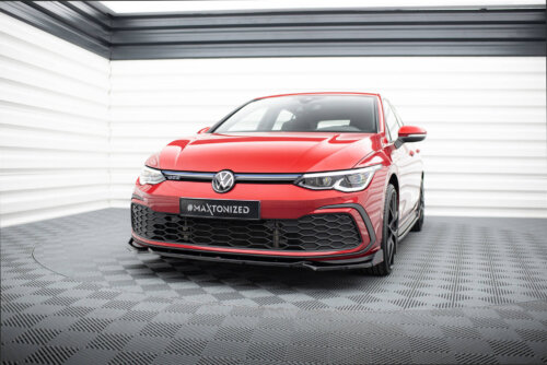 Maxton front splitter V.2 + Flaps for Volkswagen Golf GTI / GTE / GTD / R-Line Mk8
