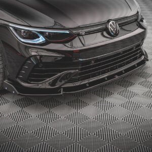 Maxton prednji splitter V.2 + Flaps za Volkswagen Golf R Hatchback / Variant Mk8