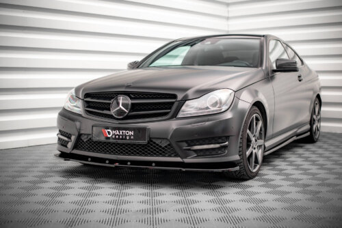 Maxton front splitter V.2 for Mercedes-Benz C Coupe / Sedan / Estate AMG-Line C204 / W204 Facelift / S204 Facelift