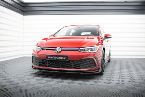 Maxton front splitter V.3 + Flaps for Volkswagen Golf GTI / GTE / GTD / R-Line Mk8