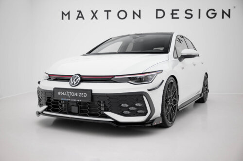 Maxton prednji splitter V.3 + Flaps za Volkswagen Golf GTI / GTE / R-Line Mk8 Facelift