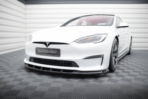 Maxton front splitter V.3 for Tesla Model S Plaid Mk1 Facelift