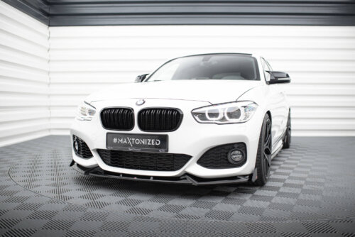 Maxton Front Splitter V.5 + Flaps BMW 1 M-Pack / M140i F20 Facelift