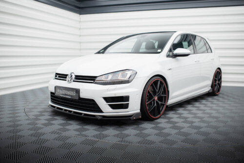 Maxton Front Splitter V.5 + Flaps Volkswagen Golf R / R-Line Mk7