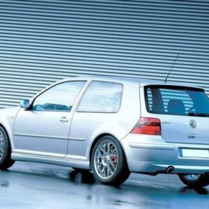Maxton rear diffuser for VW GOLF 4 25'TH ANNIVERSARY LOOK (with exhaust hole)