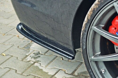 Maxton rear side splitters for BMW 5 M-Pack Sedan /Touring F10/F11 (fits two double exhaust ends)