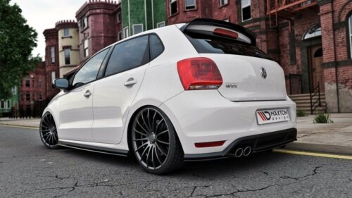 Maxton REAR SPLITTER (with a vertical bar) Volkswagen Polo GTI Mk5 Facelift