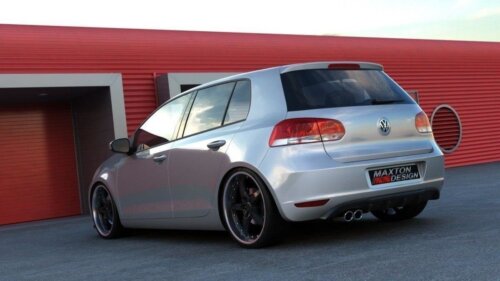 Maxton rear diffuser for VW GOLF VI WITH 1 EXHAUST HOLE