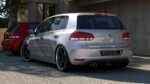 Maxton rear diffuser for VW GOLF VI WITH 1 EXHAUST HOLE