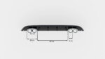 Maxton rear diffuser for VW GOLF VI WITH 2 EXHAUST HOLE