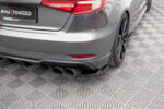 Maxton rear side splitters V.1 for Audi S3 Sportback 8V Facelift