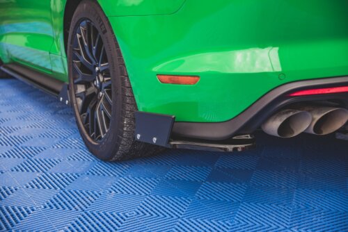 Maxton rear side splitters V.1 + Flaps for Ford Mustang GT Mk6 Facelift
