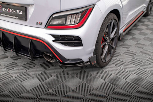 Maxton rear side splitters V.1 + Flaps for Hyundai Kona N Mk1