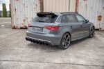 Maxton rear side splitters V.2 for Audi RS3 8V Sportback