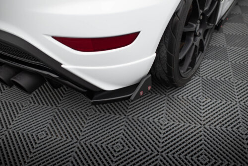 Maxton Rear Side Splitters V.3 + Flaps Ford Fiesta ST Mk7 Facelift
