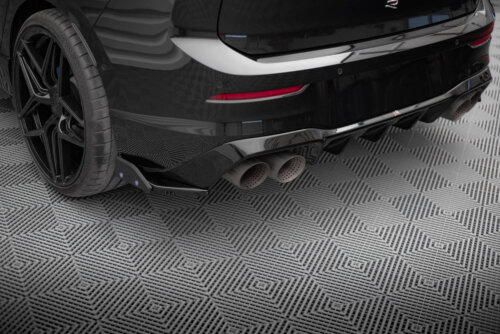 Maxton Rear Side Splitters V.5 + Flaps Volkswagen Golf R Hatchback Mk8