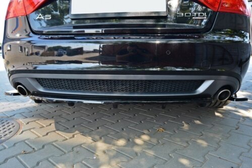Maxton Rear Splitter Audi A5 Coupe / Sportback S-Line 8T (with a vertical bar)